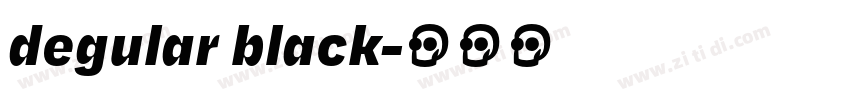 degular black字体转换